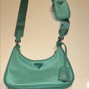 Prada teal Shoulder Bag